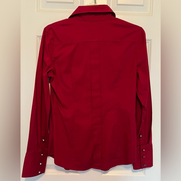 Red Stretch Cotton Shirt - Picture 2 of 5